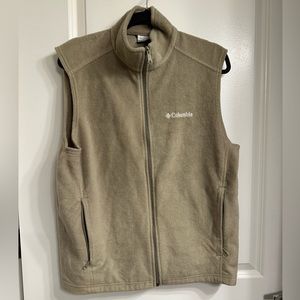 Beige Fleece Columbia Vest